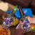 Hawaiian Lei Turtle and Plumeria 4 in 1 Can Cooler Tumbler Polynerian Art Tattoo-Navy Color