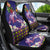 Hawaiian Lei Turtle and Plumeria Car Seat Cover Polynerian Art Tattoo-Navy Color