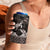 Hawaiian Lei Turtle and Plumeria 4 in 1 Can Cooler Tumbler Polynerian Art Tattoo-Grayscale Mode