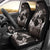 Hawaiian Lei Turtle and Plumeria Car Seat Cover Polynerian Art Tattoo-Grayscale Mode