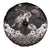 Hawaiian Lei Turtle and Plumeria Spare Tire Cover Polynerian Art Tattoo-Grayscale Mode