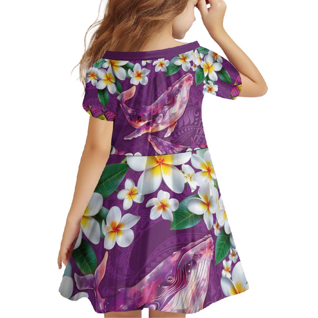 Hawaiian Plumeria and Humpback Whales Family Matching Off Shoulder Maxi Dress and Hawaiian Shirt Polynerian Art Tattoo-Mauve Color