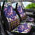 Hawaiian Plumeria and Humpback Whales Car Seat Cover Polynerian Art Tattoo-Navy Color