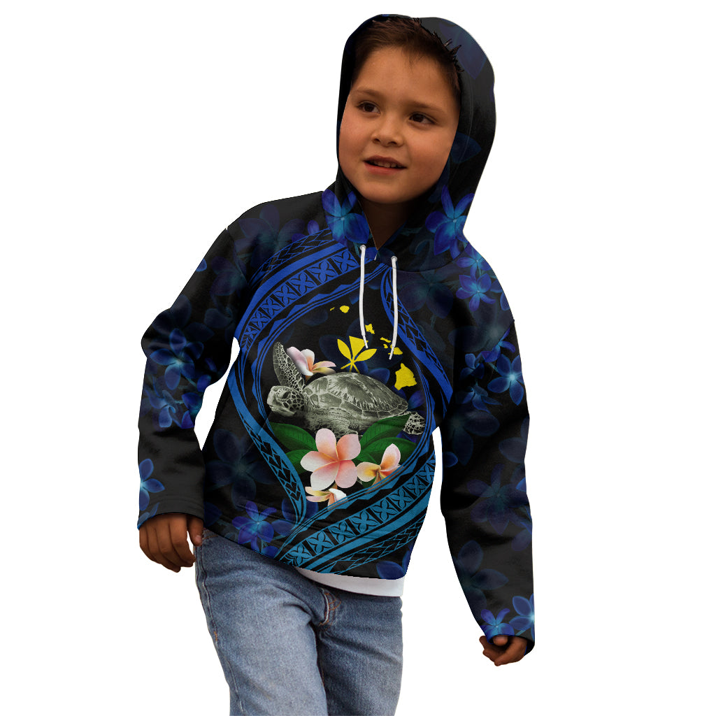 Hawaii Turtle Plumeria Flower Fanciful Kid Hoodie
