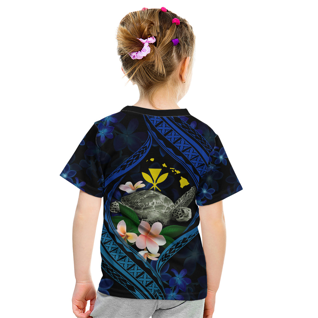 Hawaii Turtle Plumeria Flower Fanciful Kid T Shirt LT03 - Polynesian Pride