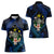 Hawaii Turtle Plumeria Flower Fanciful Women Polo Shirt