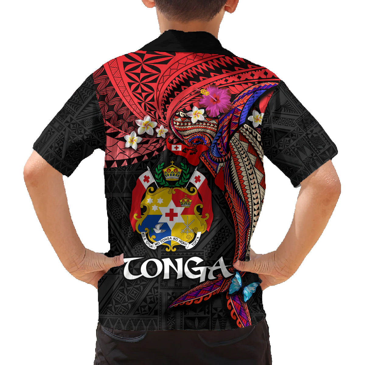 Tonga Emancipation Day Family Matching Summer Maxi Dress and Hawaiian Shirt Ngatu Humpback Whale Polynesian Flower