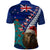 New Zealand Christmas Polo Shirt Kiwi Bird Santa and Silver Fern Funny Haka Dance