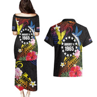 Cook Islands Independence Day Couples Matching Puletasi and Hawaiian Shirt Maroro and Kakaia with Hibiscus Flower Polynesian Pattern LT03 - Polynesian Pride