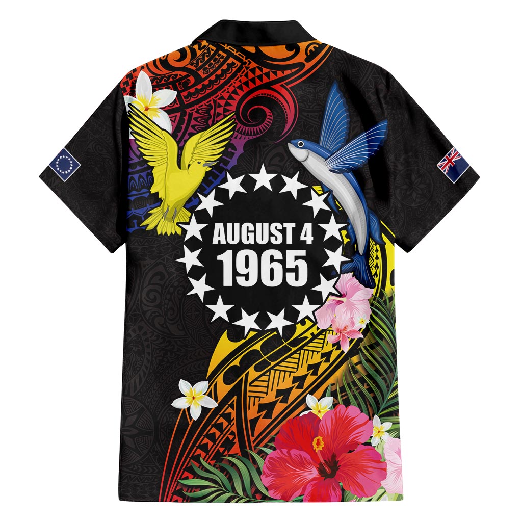 Cook Islands Independence Day Family Matching Tank Maxi Dress and Hawaiian Shirt Maroro and Kakaia with Hibiscus Flower Polynesian Pattern