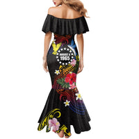 Cook Islands Independence Day Mermaid Dress Maroro and Kakaia with Hibiscus Flower Polynesian Pattern LT03 - Polynesian Pride