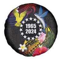 Cook Islands Independence Day Spare Tire Cover Maroro and Kakaia with Hibiscus Flower Polynesian Pattern LT03 - Polynesian Pride