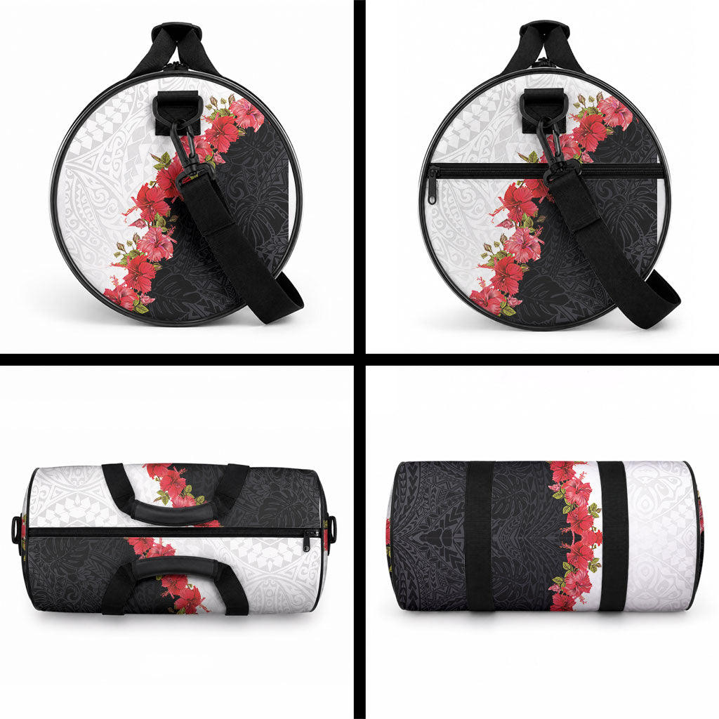 Hawaii Red Hibiscus Flowers Duffle Bag