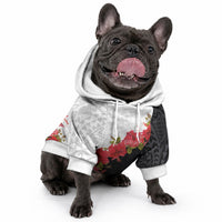 Hawaii Red Hibiscus Flowers Pet Hoodie