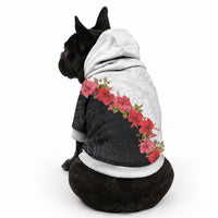Hawaii Red Hibiscus Flowers Pet Hoodie
