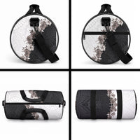 Hawaii Grayscale Hibiscus Flowers Duffle Bag