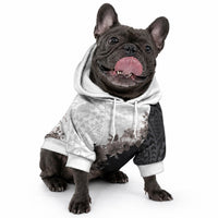 Hawaii Grayscale Hibiscus Flowers Pet Hoodie