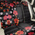 Hawaii Hibiscus and Plumeria Flowers Back Car Seat Cover Tapa Tribal Pattern Half Style Colorful Mode