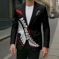 New Zealand Rugby Custom Blazer Sporty Silver Fern Shape with Maori Tattoos LT03 - Polynesian Pride