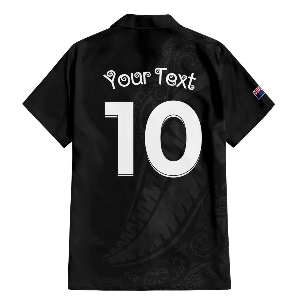 New Zealand Rugby Custom Family Matching Mermaid Dress and Hawaiian Shirt Sporty Silver Fern Shape with Maori Tattoos - Polynesian Pride