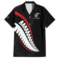 New Zealand Rugby Custom Family Matching Summer Maxi Dress and Hawaiian Shirt Sporty Silver Fern Shape with Maori Tattoos - Polynesian Pride