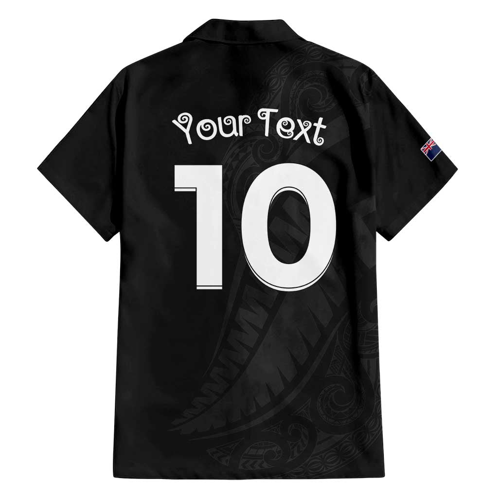 New Zealand Rugby Custom Family Matching Tank Maxi Dress and Hawaiian Shirt Sporty Silver Fern Shape with Maori Tattoos - Polynesian Pride