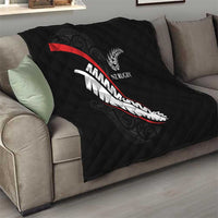 New Zealand Rugby Quilt Sporty Silver Fern Shape with Maori Tattoos LT03 - Polynesian Pride