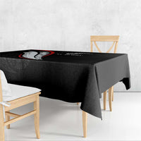 New Zealand Rugby Tablecloth Sporty Silver Fern Shape with Maori Tattoos LT03 - Polynesian Pride