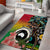 Vanuatu and Australia Together Area Rug Kangaroo with Pig Tusk Indigenous Pattern