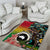 Vanuatu and Australia Together Area Rug Kangaroo with Pig Tusk Indigenous Pattern