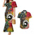 Vanuatu and Australia Together Couples Matching Mermaid Dress and Hawaiian Shirt Kangaroo with Pig Tusk Indigenous Pattern