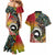 Vanuatu and Australia Together Couples Matching Mermaid Dress and Hawaiian Shirt Kangaroo with Pig Tusk Indigenous Pattern