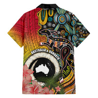 Vanuatu and Australia Together Hawaiian Shirt Kangaroo with Pig Tusk Indigenous Pattern LT03 - Polynesian Pride