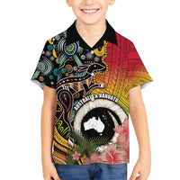 Vanuatu and Australia Together Hawaiian Shirt Kangaroo with Pig Tusk Indigenous Pattern LT03 - Polynesian Pride