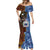 Samoa and Australia Together Mermaid Dress Kangaroo and Tribal Hibiscus Aboriginal Pattern