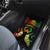 Personalised Pohnpei Independence Day Car Mats Polynesian Tattoo and Plumeria Reggae Color