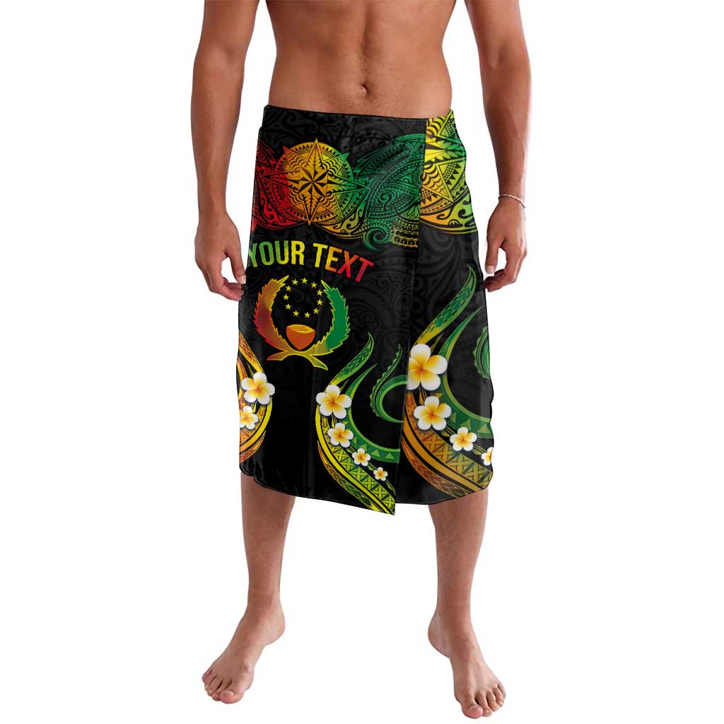 Personalised Pohnpei Independence Day Lavalava Polynesian Tattoo and Plumeria Reggae Color