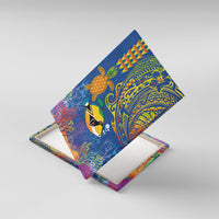 Hawaii Ocean Canvas Wall Art Pineapple Turtle and Mango Reef Triggerfish and Kakau Tattoo LT03 With Frame Multicolor - Polynesian Pride