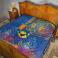 Hawaii Ocean Quilt Pineapple Turtle and Mango Reef Triggerfish and Kakau Tattoo LT03 - Polynesian Pride
