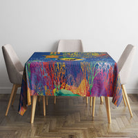 Hawaii Ocean Tablecloth Pineapple Turtle and Mango Reef Triggerfish and Kakau Tattoo LT03 - Polynesian Pride