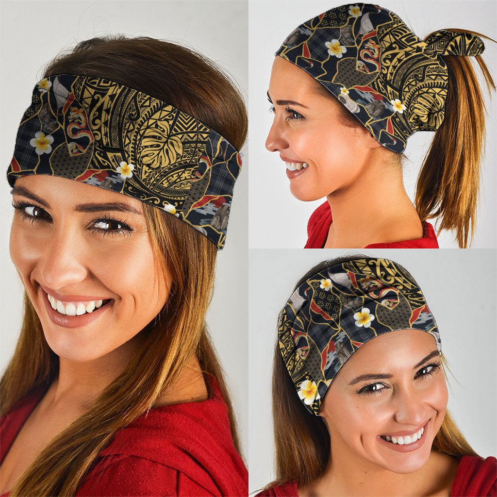 Hawaiian and Japanese Neck Gaiter Polynesian Tattoo with Japanese Culture Kintsugi Style LT03 - Polynesian Pride