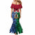 Vanuatu Shefa Province Mermaid Dress Pig Tusk Mix Maori Pattern and Namele Leaf LT03 - Polynesian Pride