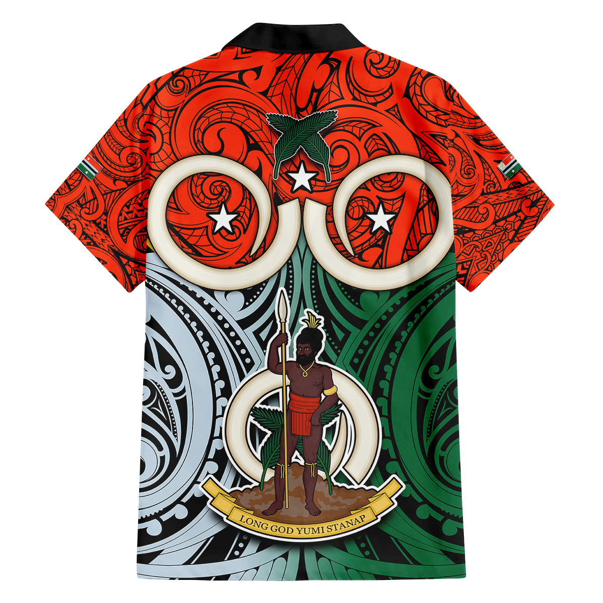 Vanuatu Penama Province Family Matching Mermaid Dress and Hawaiian Shirt Pig Tusk Mix Maori Pattern and Namele Leaf LT03 - Polynesian Pride