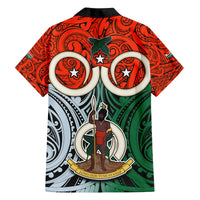 Vanuatu Penama Province Kid Hawaiian Shirt Pig Tusk Mix Maori Pattern and Namele Leaf LT03 - Polynesian Pride