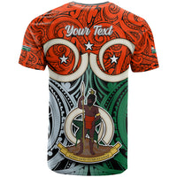 Personalised Vanuatu Penama Province T Shirt Pig Tusk Mix Maori Pattern and Namele Leaf LT03 - Polynesian Pride