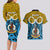 Personalised Vanuatu Sanma Province Couples Matching Long Sleeve Bodycon Dress and Hawaiian Shirt Pig Tusk Mix Maori Pattern and Namele Leaf LT03 - Polynesian Pride