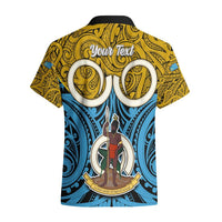 Personalised Vanuatu Sanma Province Hawaiian Shirt Pig Tusk Mix Maori Pattern and Namele Leaf LT03 - Polynesian Pride