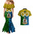 Vanuatu Malampa Province Couples Matching Mermaid Dress and Hawaiian Shirt Pig Tusk Mix Maori Pattern and Namele Leaf LT03 - Polynesian Pride