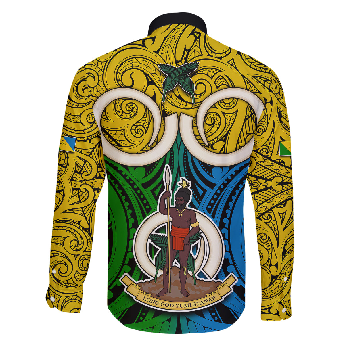 Vanuatu Malampa Province Family Matching Summer Maxi Dress and Hawaiian Shirt Pig Tusk Mix Maori Pattern and Namele Leaf LT03 - Polynesian Pride