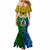 Vanuatu Malampa Province Mermaid Dress Pig Tusk Mix Maori Pattern and Namele Leaf LT03 - Polynesian Pride